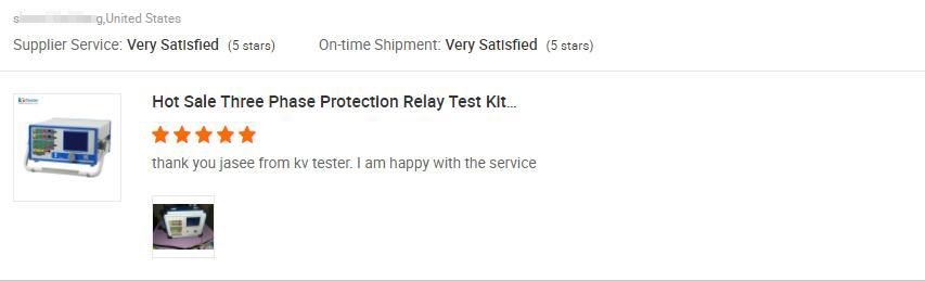 American Customer Purchased Our Three Phase Protection Relay Test Kit And Praise